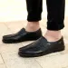 New Genuine Leather Men Casual Luxury Brand Mens Loafers Moccasins Breathable Slip On Black Driving Shoes Big Size 47_vogvips.com