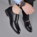 Niche Genuine Leather Casual Shoes Spring Business Formal Shoes Inner Heel Increased Suit Wedding Men's Shoes Lace-Up_vogvips.com