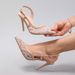 Women’s Shoes Lace Stitching High Heels Women Summer Elegant Sexy Pointed Banquet Party Wedding Stiletto Sandals_vogvips.com