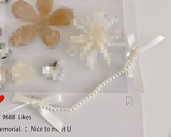 Hole Shoe Flower Accessories Decoration Diy Garden Shoe Buckle Imitation Pearl Chain Tassel Retro_vogvips.com