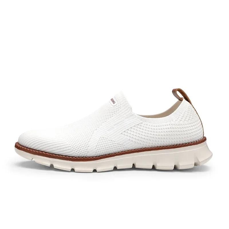 Fashionable Lightweight Leather Casual Shoes All Seasons Durable Walk Resistant Work Antiskid Comfortable Flat Shoes For Men_vogvips.com