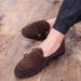 Suitable For All Seasons 2025 Spring And Autumn New Casual Cow Suede Men's Double Buckle Evening Wedding Leather Shoes Men_vogvips.com