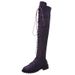 Women's plus Size Slimming Winter Boots with Laces round Toe Over-The-Knee Style New Fashion Cowboy Boots_vogvips.com