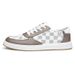 Large Size Cowhide Plaid Board Shoes Men's Checkerboard British Casual Sports Men's Shoes_vogvips.com