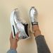 Casual Plus Size Fashionable For Women, 2025 Autumn New Item, Sponge Cake Thick Sole, And Shiny Sports Single Shoe_vogvips.com