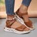 New Women's Chunky Platform Sandals - Plus Size, Soft Sole, Single Strap, Peep Toe, Thick Sole Sandals_vogvips.com