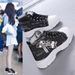 New Canvas Women's 2025 Spring/Summer Breathable Thick-soled Height-increasing Casual Martin Boots Sports High-top Shoes_vogvips.com