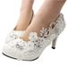 Xingchen New European And American Style Super High Heel White Wedding Round Toe Large Size Bridal Women's Shoes_vogvips.com