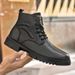 Men's Shoes Martin Boots Outdoor Tooling Boots Casual Leather Boots High Top Short Boots Cotton Boots_vogvips.com