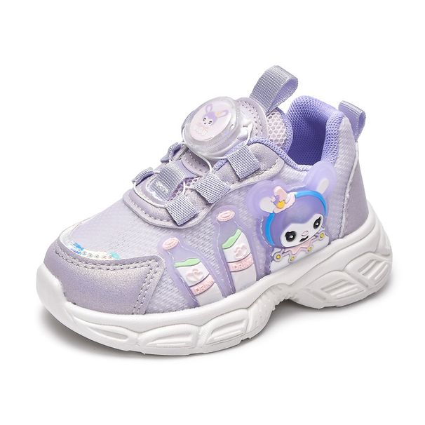 Children's Lighted Sports 2026 Spring New Velcro Mesh Breathable Soft Sole Glowing Cartoon Princess Running Shoes_vogvips.com