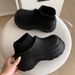 Trendy New Sports Style Outdoor Warm Fleece-Lined Cotton Shoes Waterproof Height-Increasing Thick-Soled Fashion Simple_vogvips.com