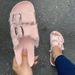 Women's Denim Slippers European And American Foreign Trade Denim Double-buckle Flat Slippers For Women_vogvips.com