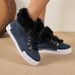 European And American Style Fleece-Lined Warm Snow Boots 2025 Winter New Large Size Thick-Soled Short Lace-Up Furry_vogvips.com