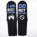 Two-color mid-tube floor socks sole English letter non-slip adhesive casual game socks_vogvips.com