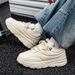 Men’s Shoes 2025 Fall/Winter New Puff-Style Bread Shoes, Chunky-Soled Lace-Up Dad Sneakers, Versatile Sports, Outdoor, And Casual Footwear_vogvips.com