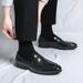 2025 New Summer Lazy Slip-On Loafers Men's Business Casual Large Size Leather Shoes_vogvips.com