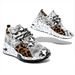 Lace Up Single Shoe Autumn New Style Thick Sole Leopard Print Flat Bottom Casual Sports Dad Shoes_vogvips.com