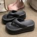 EVA Thick Flip-Flops 7cm Women Outdoor Height Increasing Soft Sole Non-Slip Toe Clip Sandals Ins Trend Summer New_vogvips.com
