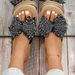 Women's Shoes INS Handmade One Word Rope Straw Woven Four Seasons New Outdoor Stitching Bow Flat Heel Slippers For Outdoor Wear_vogvips.com