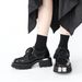 2024 Women's Punk Style Leather Shoes Lace-up Heel Platform Female Gothic Ankle Boots PU Metal Decor Thick Bottom_vogvips.com