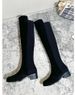 SW Long For Women Petite High Slim Knight Genuine Leather Versatile Wide Tube Circumference 5050 Over-the-Knee Suede_vogvips.com