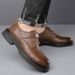 Casual Leather Fashion Trend Versatile Men's Soft Sole Breathable Light Luxury Simple Comfortable Business Work Shoes_vogvips.com