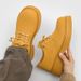 ShoeVault Leather Autumn Casual Men's Trendy High-end British Style Low-top Round Toe Derby Shoes Lightweight Breathable_vogvips.com