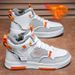 2025 Winter High-top Men's Korean Style Casual Sports Sneakers White Trendy With Fleece Lining And Thickened Warm Cotton_vogvips.com