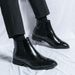 European Warm Series Martin High Leather Mid Top Summer Shoes British Style Men's Boots Breathable_vogvips.com