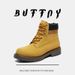 Vintage Tooling Boots Big Head Martin Boots Spring Outdoor Sports Help Men's Shoes Yellow Travel Shoes_vogvips.com