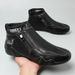 Retro Style Martin Boots Men's Leather Large Size Men's Shoes High Top Wear-resistant Outdoor Casual Shoes_vogvips.com