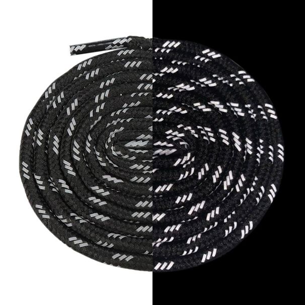 Shoelaces Wholesale Round Polyester Insert Triple Twill Reflective Shoelaces_vogvips.com