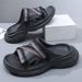 New Summer Couple Slippers For Men Women, Thick Anti Slip Height Increasing Straight Drag, Casual And Fashionable, Soft_vogvips.com