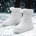New Front Zipper Waterproof Snow Boots, Cold Resistant And Warm Cotton Boots, Winter Cotton Shoes, Winter Outdoor Sports_vogvips.com
