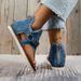 Women's Shoes New Toe Canvas Sandals Women Large Size Rivet Beach Roman Sandals_vogvips.com