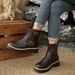 Plus Size Double Buckle Martin Boots Women's British Retro Riding Boots Winter Style_vogvips.com
