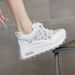 Thick-soled Sneakers 2026 Summer New Model, Mesh Breathable Dad Shoes, Versatile Casual Fashion Women's Shoes_vogvips.com