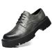 Men's Leather Breathable British Style Martin Boots Thick Sole Low Casual Shoes_vogvips.com