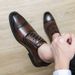 Regal Footwear Three-Joint Leather For Men 2024 New Autumn British Style Formal Business Casual Black Pointed Wedding Groom Shoes_vogvips.com