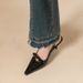 French Retro Pointed Toe Mary Jane Pumps - Elegant Black Closed-Toe Heels For Women Vintage Chunky Low Block Heel Dress Shoes_vogvips.com