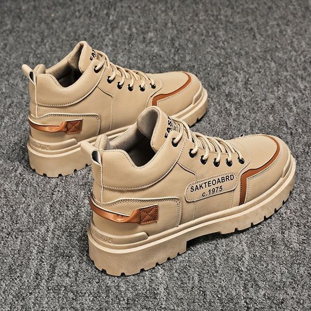 Martin 2023 Autumn New Casual Trendy Versatile Boots Non-Slip Wear-Resistant Men's Work Shoes_vogvips.com