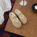 2025 Fleece-Lined Warm Shoes For Women Autumn Winter New Versatile Slip-On Casual Simple Furry Slippers_vogvips.com