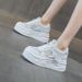 Summer Tranparent Mall Height Increaing Women' 2025 New Hundred Matching Kirt Breathable Meh Thick Ole White_vogvips.com
