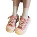 Casual Canvas Slip-On Sports Shoes For Women Thick Bottom Versatile Low Cut Cross Buckle Pure Color Net Lined Footwear_vogvips.com