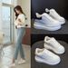 2026 New Thick-Soled Height-Increasing White Sneakers, Internet Celebrity Dad Shoes, Sporty Casual Fashion_vogvips.com