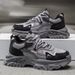 Spring Men's Shoes Breathable Leather Sports Sneakers Men's Trendy Versatile Thick-Soled Casual Dad Shoes_vogvips.com