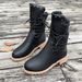 Cross-Border Foreign Trade Mid-Calf For Women 2025 Autumn Winter New European And American Style Large Size Rivet Low_vogvips.com