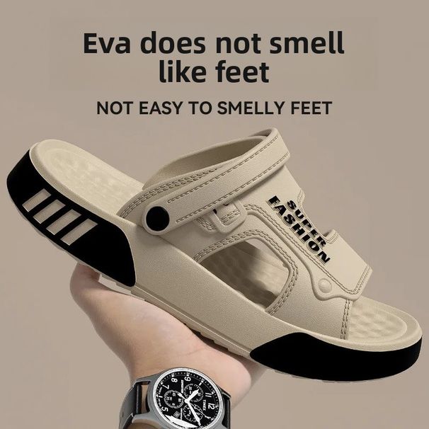 Men's Thick Wear Summer Soft Bottom Driver Outdoor Sandals Beach Shoes Anti-slip Wear-resistant Slippers_vogvips.com
