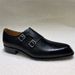 Men's Hairstylist Wedding Pointed Business Casual Leather Shoes With Double Buckles, Monk Shoes, Toe Layer Cowhide_vogvips.com