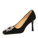 7792-2K82 Fashion Slim Ultra Heel Shallow Mouth Square Head Metal Water Diamond Buckle Single Shoes Women's High Heels_vogvips.com